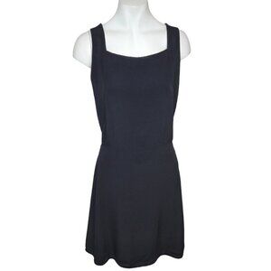 Aritzia Wilfred  Vourette Mini Dress Size 4 Black Crepe